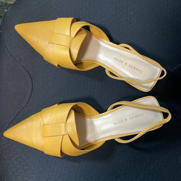 Charles & Keith Pointy Round Heel Slingback Pumps - Picture 2 of 4